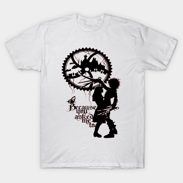 Edward Scissorhands and Kim Boggs T-Shirt by OtakuPapercraft